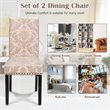 Costway Wood and Fabric Dining Chairs with Nailhead Trim in Pink (Set of 4)
