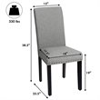 Costway Wood and Fabric Dining Chair with Nailhead Trim in Light Gray (Set of 4)
