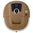 Costway Portable Foot Spa Bath Massager with Bubble/Heat LED Display in Yellow