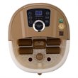 Costway Portable Foot Spa Bath Massager with Bubble/Heat LED Display in Yellow