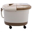 Costway Portable Foot Spa Bath Massager with Bubble/Heat LED Display in Yellow