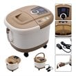 Costway Portable Foot Spa Bath Massager with Bubble/Heat LED Display in Yellow