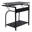 Costway Contemporary MDF and Steel Computer Desks in Black Finish