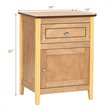 Costway 2-tier Contemporary MDF and Pine Wood Nightstands in Natural (Set of 2)