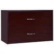 Costway Contemporary Engineered Wood Nightstands in Brown/White (Set of 2)