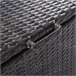 Costway Rattan Portable Outdoor Patio Cooler Cart with Shelf in Mix Brown
