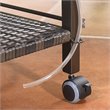 Costway Rattan Portable Outdoor Patio Cooler Cart with Shelf in Mix Brown