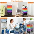 Costway Metal Scrapbook Paper Rolling Storage Cart with 6 Drawers in Multi-Color