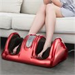 Costway ABS and Fabric Shiatsu Foot Massager with Remote Control in Red
