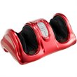 Costway ABS and Fabric Shiatsu Foot Massager with Remote Control in Red