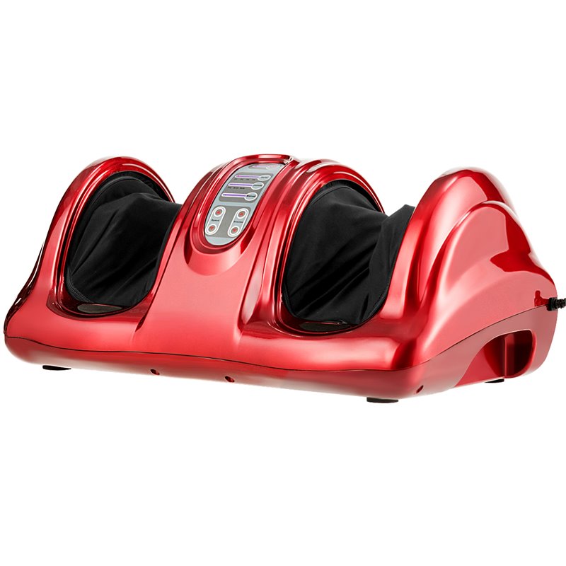 Costway ABS and Fabric Shiatsu Foot Massager with Remote Control in Red