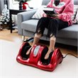 Costway ABS and Fabric Shiatsu Foot Massager with Remote Control in Red