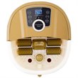 Costway Portable Foot Spa Bath Massager with Heat LED Display in Yellow