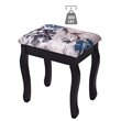 Costway MDF and Sponge Vanity Table Set with Dressing Table and Stool in Black