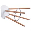 Costway ABS and Beech Wood Breakfast Bar Stools in White (Set of 2)