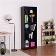 Costway 5-tier Contemporary Particle Board Bookcase Cabinet in Black