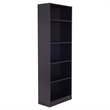 Costway 5-tier Contemporary Particle Board Bookcase Cabinet in Black