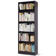 Costway 5-tier Contemporary Particle Board Bookcase Cabinet in Black