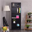 Costway 5-tier Contemporary Particle Board Bookcase Cabinet in Black