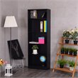Costway 5-tier Contemporary Particle Board Bookcase Cabinet in Black