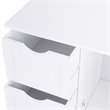 Costway 4-drawer MDF Board Free Standing Storage Cabinet with 2 Shelves in White