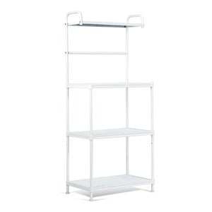 Costway 4-tier Contemporary Iron Baker's Rack with Thicken Pipes in White