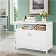 Costway MDF and Pine Kitchen Storage Cabinet with 2 Doors in White