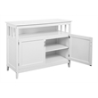 Costway MDF and Pine Kitchen Storage Cabinet with 2 Doors in White