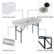 Costway 4-foot Polyethylene Folding Table with Matching Skirt in White
