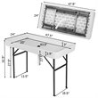 Costway 4-foot Polyethylene Folding Table with Matching Skirt in White