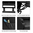 Costway Leather Electric Lift Power Chair with Remote Control in Black