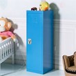 Costway Contemporary Metal Kid Locker with Single Tier and 2 Keys in Blue