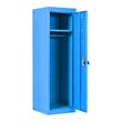 Costway Contemporary Metal Kid Locker with Single Tier and 2 Keys in Blue