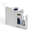 Costway Contemporary MDF Bathroom Floor Cabinet with 2 Built-in Shelves in White