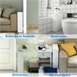 Costway Contemporary MDF Bathroom Floor Cabinet with 2 Built-in Shelves in White