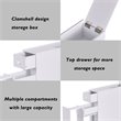 Costway Contemporary MDF Bathroom Floor Cabinet with 2 Built-in Shelves in White