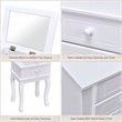 Costway MDF and Wood Sturdy Wood Jewelry Cabinet with 5 Drawers in White