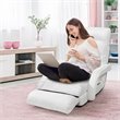 Costway Cotton Sofa Massage Recliner with 5 Adjustable Backrest in White