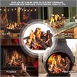 Costway 10-piece Contemporary Ceramic Realistic Wood Gas Logs in Brown