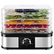 Costway 5-tray Contemporary Stainless Steel Food Dehydrator in Black