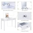 Costway MDF and Wood Dressing Table Set with Flip-top Mirror in White