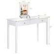 Costway MDF and Wood Dressing Table Set with Flip-top Mirror in White