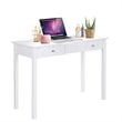 Costway MDF and Wood Dressing Table Set with Flip-top Mirror in White