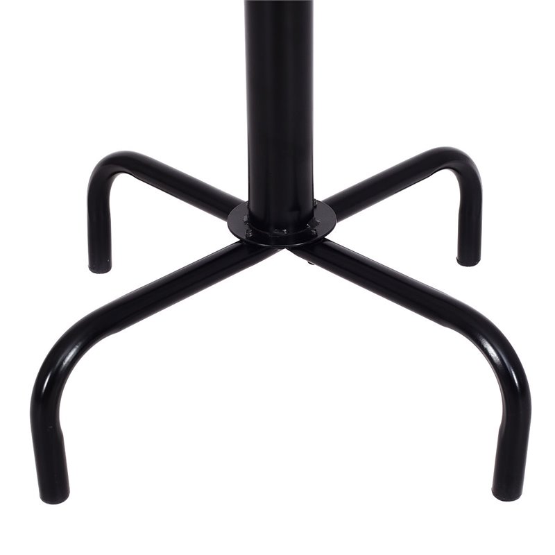 Costway 78'' Contemporary Powder-coated Steel Free Standing Coat Rack in Black