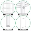 Costway 3-shelf Contemporary Iron Toilet Bathroom Spacesaver in White