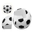 Costway Football Shaped Polyurethane Kids Sofa with Ottoman in Black/White