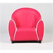 Costway Contemporary Polyurethane and Wood Kids Sofa in Red Finish