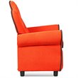 Costway Contemporary Polyurethane Kids Recliner in Orange Finish