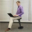 Costway Contemporary Plastic Wobble Sitting Stool in Black Finish