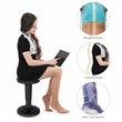 Costway Contemporary Plastic Wobble Sitting Stool in Black Finish